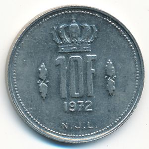 Luxemburg, 10 francs, 1972