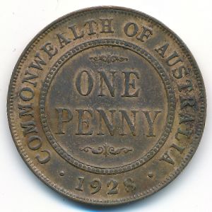 Австралия, 1 пенни (1928 г.)