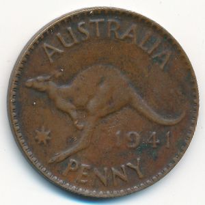 Австралия, 1 пенни (1941 г.)