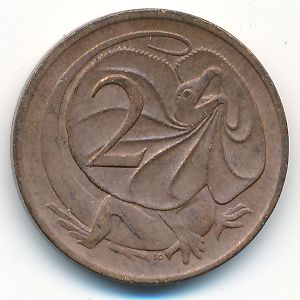 Австралия, 2 цента (1975 г.)