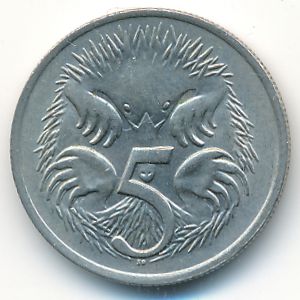 Австралия, 5 центов (1975 г.)