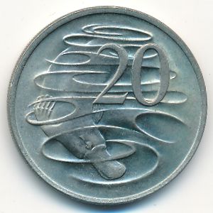Австралия, 20 центов (1969 г.)