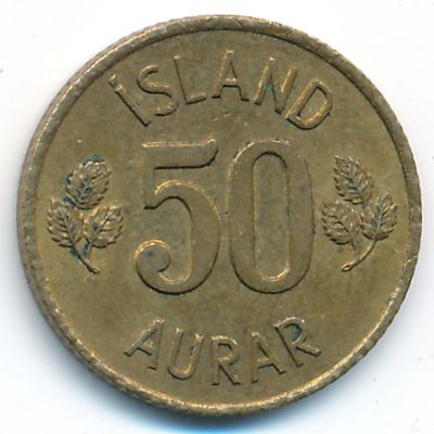 Iceland, 50 aurar, 1970