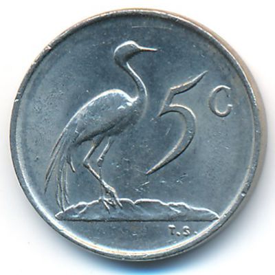 South Africa, 5 cents, 1975