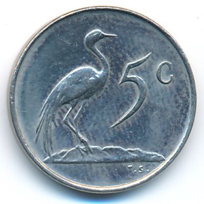 South Africa, 5 cents, 1973