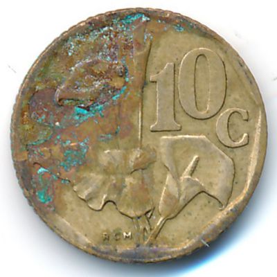 South Africa, 10 cents, 1993