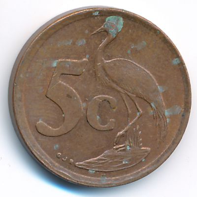 South Africa, 5 cents, 1997