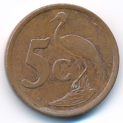 South Africa, 5 cents, 1997