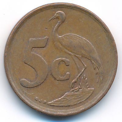 South Africa, 5 cents, 1997