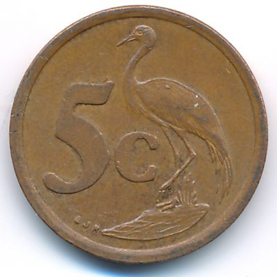 South Africa, 5 cents, 1997