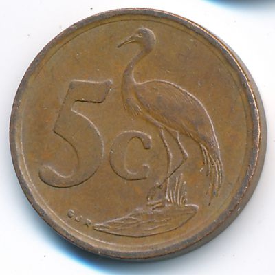 South Africa, 5 cents, 1996