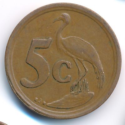 South Africa, 5 cents, 1993