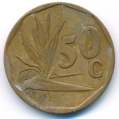 South Africa, 50 cents, 1995