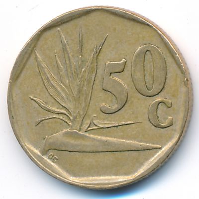 South Africa, 50 cents, 1993