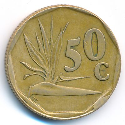 South Africa, 50 cents, 1993