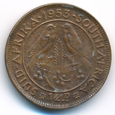 ЮАР, 1/4 пенни (1953 г.)