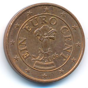 Австрия, 1 евроцент (2006 г.)