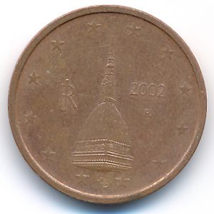 Italy, 2 euro cent, 2002