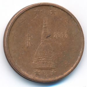 Italy, 2 euro cent, 2002