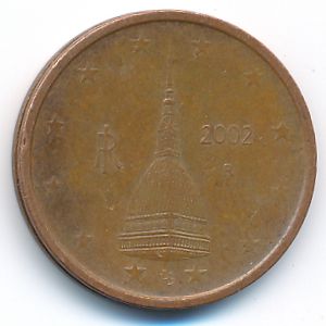 Italy, 2 euro cent, 2002
