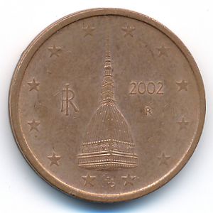 Italy, 2 euro cent, 2002