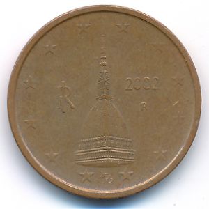 Italy, 2 euro cent, 2002