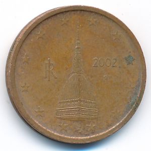 Italy, 2 euro cent, 2002