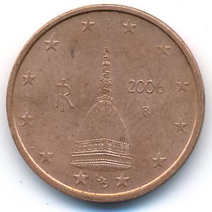 Italy, 2 euro cent, 2006