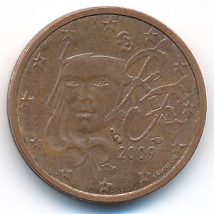 Франция, 2 евроцента (2009 г.)