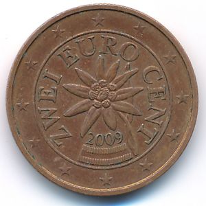 Austria, 2 euro cent, 2009