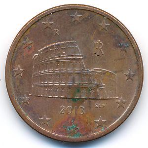 Италия, 5 евроцентов (2013 г.)