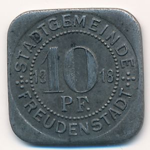 Фройденштадт., 10 пфеннигов (1918 г.)