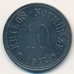 Бергцаберн., 10 пфеннигов (1917 г.)