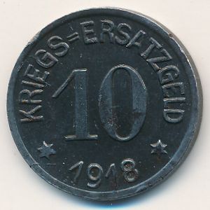 Крефельд., 10 пфеннигов (1918 г.)