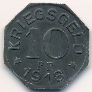 Гайльдорф., 10 пфеннигов (1918 г.)