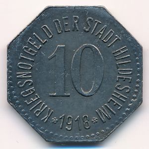 Хильдесхайм., 10 пфеннигов (1918 г.)