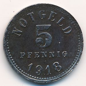 Киссинген., 5 пфеннигов (1918 г.)
