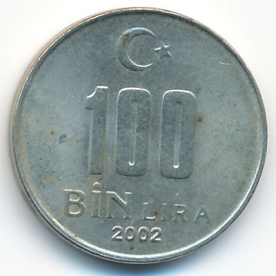 Турция, 100000 лир (2002 г.)