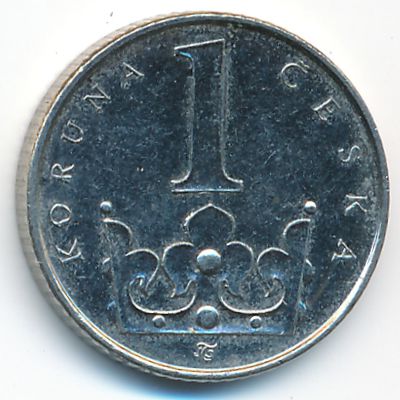 Czech, 1 koruna, 2008