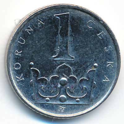 Czech, 1 koruna, 2009