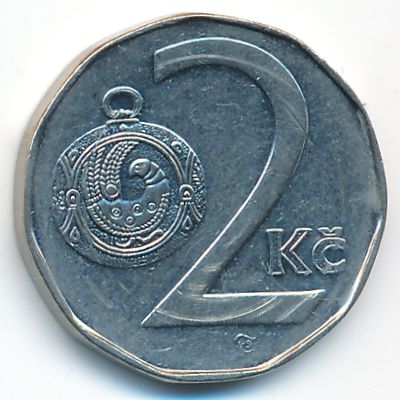 Czech, 2 koruny, 1995