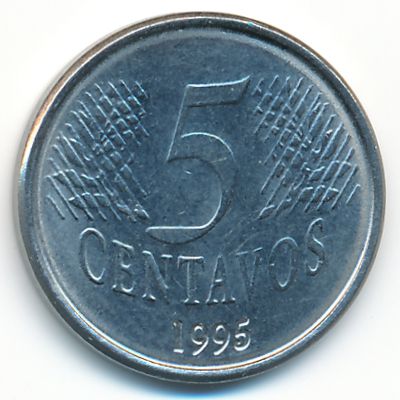 Brazil, 5 centavos, 1995