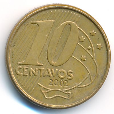 Brazil, 10 centavos, 2002