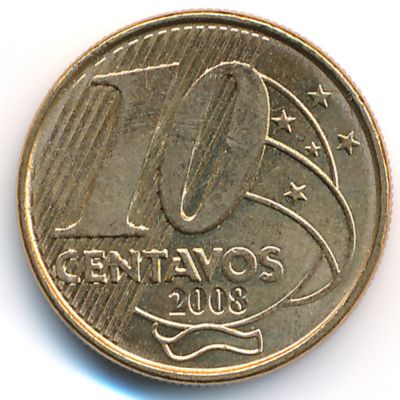 Бразилия, 10 сентаво (2008 г.)
