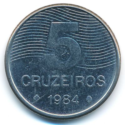 Brazil, 5 cruzeiros, 1984