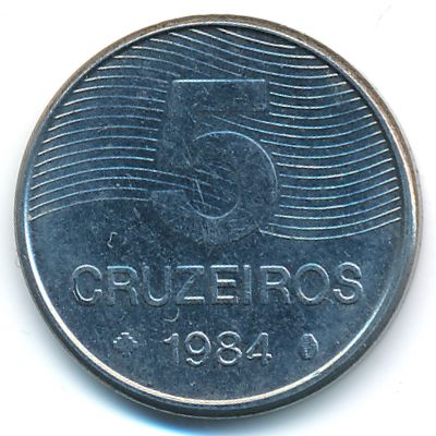 Brazil, 5 cruzeiros, 1984