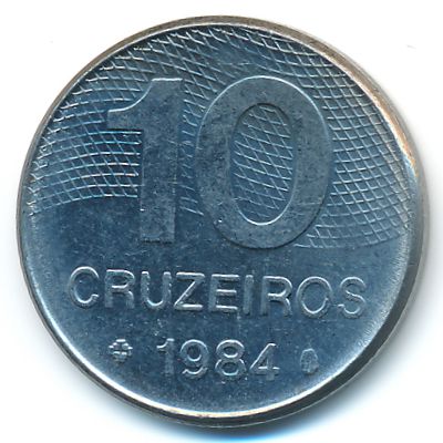 Brazil, 10 cruzeiros, 1984