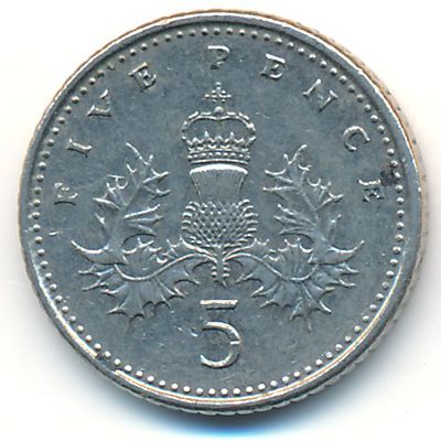 Великобритания, 5 пенсов (1991 г.)
