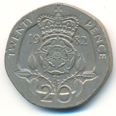 Великобритания, 20 пенсов (1982 г.)