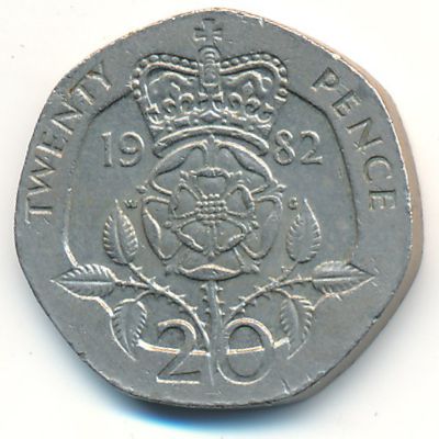 Великобритания, 20 пенсов (1982 г.)